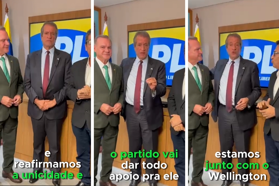 Valdemar garante apoio a Wellington e Flávio: “Para o que der e vier”