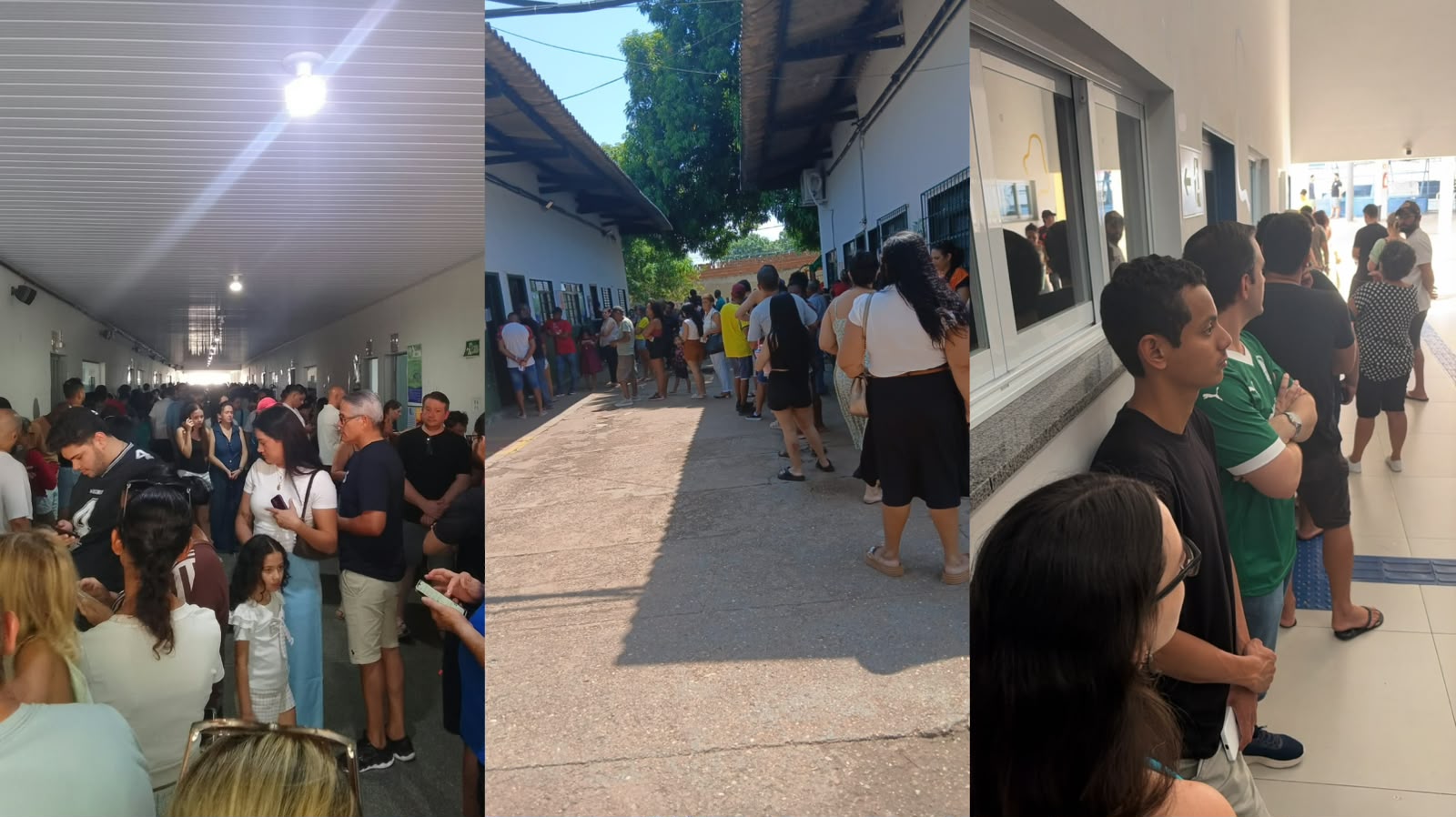 Vídeo: filas chegam a uma hora e complicam votação em escolas de Cuiabá